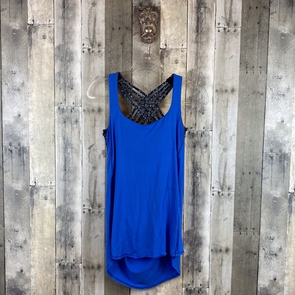 Lululemon Wild Tank in Pipe Dream Blue / Digi Pixie Caspian Blue Black Size 8. - Picture 2 of 15